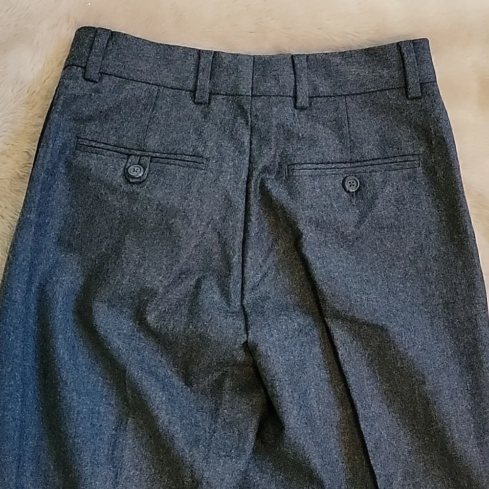 POLO BY RALPH LAUREN CHARCOAL GRAY 100% WOOL DRESS PANTS, SIZE 8